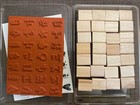 Stampin    Up  Mini Mates Set Of 28 Wood Mounted Rubber Stamps  New 