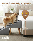 Dog Ramp For Bed   Couch 21  H  Foldable 2 In 1 Dog Stairs  Split Ottoman