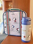 Pottery Barn School Snoopy Lunch Water Utensil Set Bag Peanuts Travel Gift Sport