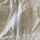 Sport Savvy Women s White Full Zip Hooded Hoodie L Embroidered Pockets