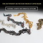 5 Pcs Metal 3d Printed Articulated Chinese Dragon Figurine Statue Bookshelf D   