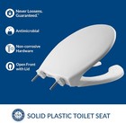 Commercial Heavy Duty Open Front Toilet Seat With Cover  Industrial Seat Round