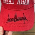 Donald Trump Hand Signed Maga Hat 45-57 President Autograph Coa Holo