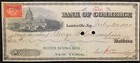 1900    bank Of Commerce   Bank Check   large   Graphic Vignette sc  R164 Stamp 