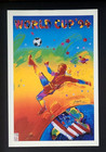 Peter Max   Soccer World Cup 1994   1990 s Signed Print    New Golden Frame