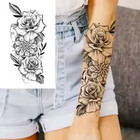 Full Arm Temporary Tattoos Sleeve For Men Women Realistic Fake Tatoos Warrior