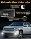 Led Fog Lights 5202 W bulbs For 07-14 Chevy  07-15 Gmc Sierra Yukon-black