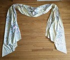 Vtg Fish Tail Swag Curtains Drapes Yellow Floral French Country Lined