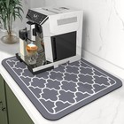 Wiselife Dish Drying Mat Super Absorbent 18 X 15  Stylish Grey 