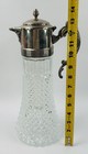 Vintage Victorian Style Glass Silver Claret Decanter Wine Carafe