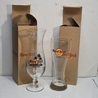 2 Hard Rock Cafe  New York 20oz Pilsner   Hurricane Beer Glasses 8 1 2  Tall New