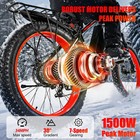 26 fat Tire 1500w Electric Mountain Bike For Adults 34mph 60miles Cruiser E-bike
