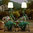 1pc Solar Floor Lamp  Outdoor Solar Frame Light For Garden  Yard  Holiday