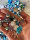 Beads For Jewelry Making Lot Blue Loose Beads Diy Mix Shape Bulk Lot 1 Lbs