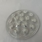 Vintage 5    Clear Glass Flower Frog Floral Stem Holder 16 Holes For Vase 