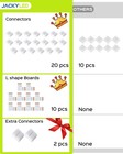 Jackyled 20packs L Shape 4-pin Led Connectors With 4pin-10mm-l  4pin-10mm-l