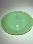 3 Rare Fire King Jadeite Divided Snack Plate Oval Restaurant Ware Set Of 3  read