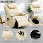 Power Lift Recliner With Massage And Heat  Infinite Position And Side Pockets