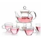 Teapot With Infuser   Warmer And 4 Cups