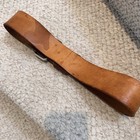 Vintage Brown Leather Belt With Metal Buckle  37 Inch