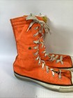 Vintage 80s Converse All Star High Top Fold Down Sneaker Men s 11 Orange Usa