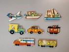 Vtg Vintage Fisher-price  vehicles   508  8 Piece Wooden Puzzle  Ages 2 - 4