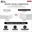 Card Stock Paper 8 5 X 11 White  110 Lb Cover  300 Gsm Cardstock