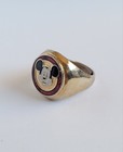 Vintage 1950s Adjustable Mickey Mouse Club Enamel   Gold Tone Ring Rare