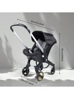 4-in-1 Baby Stroller Pram  Foldable High Landscape Carriage For Newborns