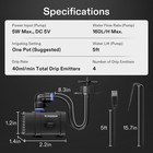 Vivosun Flexfeed Drip Irrigation Kit Auto Irrigation System W  Pump   4 Emitters