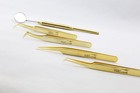 Eyelash Extension Straight Or Curved Or Volume Stainless Steel Gold Tweezers