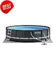 14  X 48  Ultra Xtr Round Frame Above Ground Swimming Pool With Sand Filter Pump