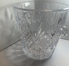 Godinger Shannon Dublin Cut Crystal 6-3 4  Ice Bucket Fan Criss Cross