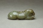 Chinese Antique Old Hetian Jade Hand-carved Horse Statues