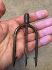 Antique 3 Tine Iron Fish Eel Frog Gig Tool Spear Head Fishing Fork  Free Ship