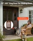 Vevor Dog Door For Sliding Glass Door Pet Door 75 7 8 To 80 11 16 In Adjustable
