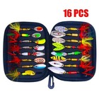 16 Kinds Of Fishing Lures Crankbaits Hooks Minnow Baits Bass Tackle Crank Set 