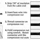 Top Post Battery Cable Compression Terminal  4 Gauge Negative 
