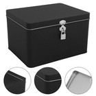 Storage Box Metal Tin Boxes With Hinged Lids Decorative Case