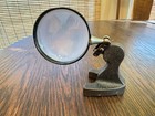 Vtg Swift   Anderson Boston Ma Black Magnifying Glass Desk Top Stand