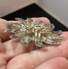 Antique 800 Silver Filigree Lace Flower Art Nouveau Pin Brooch Marked Special