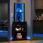 Corner Shelf With Led Light Bookshelf Bookcase With Open Display Storage Rack