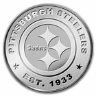 Nfl Pittsburgh Steelers 1 Oz Silver Round  w box 