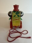 Vintage 1956 Fisher-price Gran   pa Frog Wooden Pull Toy Model  464 Pre-owned 