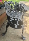 Antique Victorian Grape Vine Cast Iron Garden Bench Loveseat Patio Beautiful