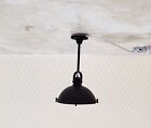 Dollhouse Industrial Black Ceiling Light 12 Volt With Plug 1 12 Scale Miniature