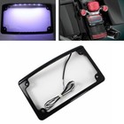 For Harley Dyna Softail Sportster 7 x4  Curved License Plate Frame W  Led Lights