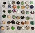 Antique Vintage Lot Of 42 Diminutive Tiny Buttons
