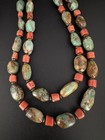 Vintage Navajo Necklace Natural Turquoise Coral Silver