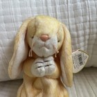 Beige Plush Praying Bunny Toy With Tag Beanie Baby